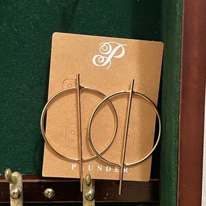 Plunder Gold Statement Hoop Earrings